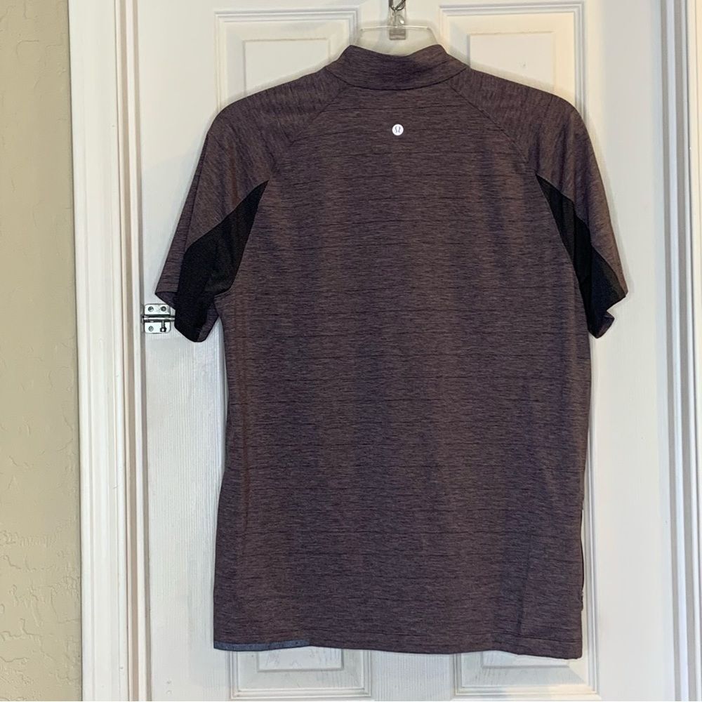 Lululemon Switchback 1/4 Zip Lookout Stripe Heathered Black Cherry Size Large - Picture 2 of 9